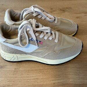 Autry Reelwind low sneakers size 8 pepper and white nylon and suede NEW